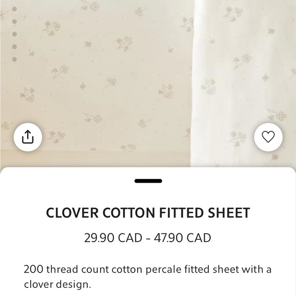 Zara Home Clover Print Crib Sheets - Picture 1 of 5
